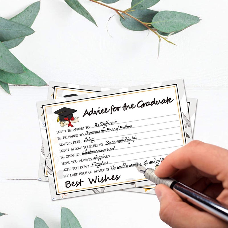 fibevon Graduation Wish Cards - 50PCs High School or College Graduation Advice Cards Supplies 2025 Decorations Grad Celebration Party Supplies for High School/College/Senior School - Image 4